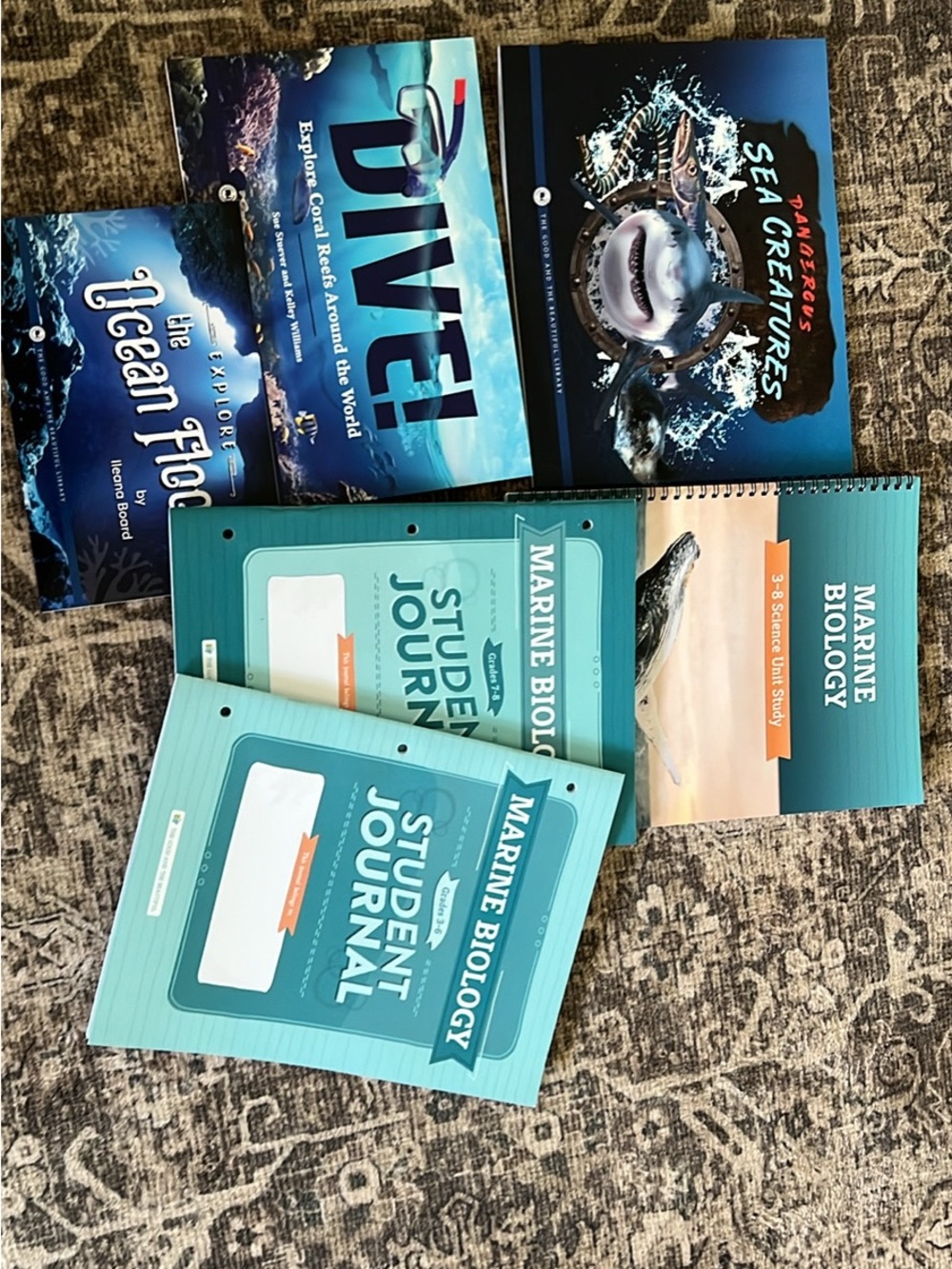 Marine Biology Student Journal Set - Teal & Blue Covers